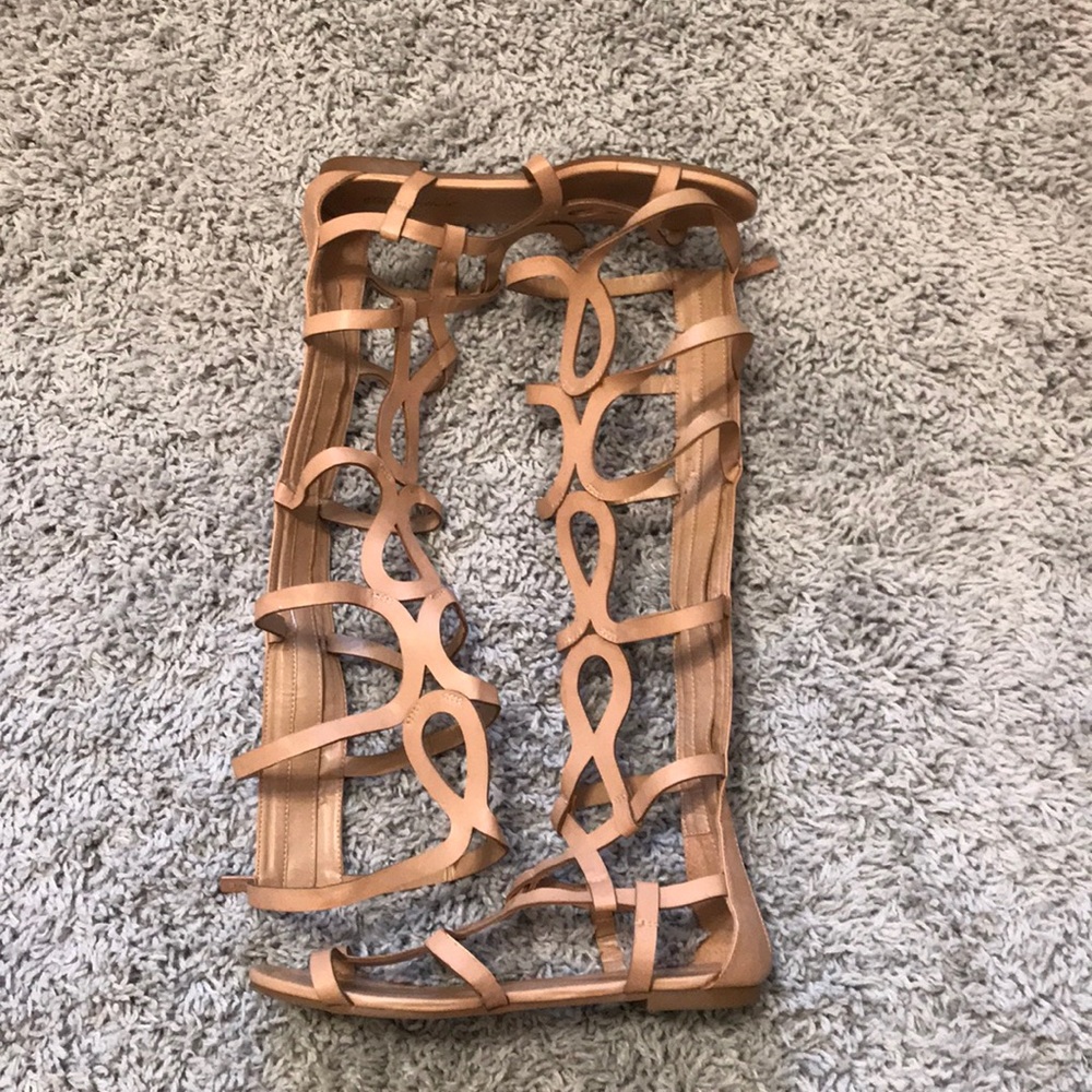 Tan gladiator sandals